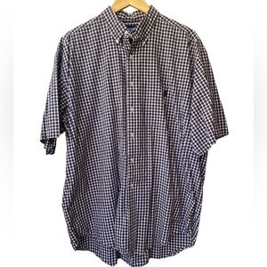 Ralph Lauren Polo Blue Plaid Tilden Short Sleeve Button Down Golf Shirt
